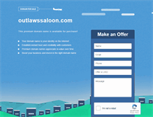 Tablet Screenshot of outlawssaloon.com
